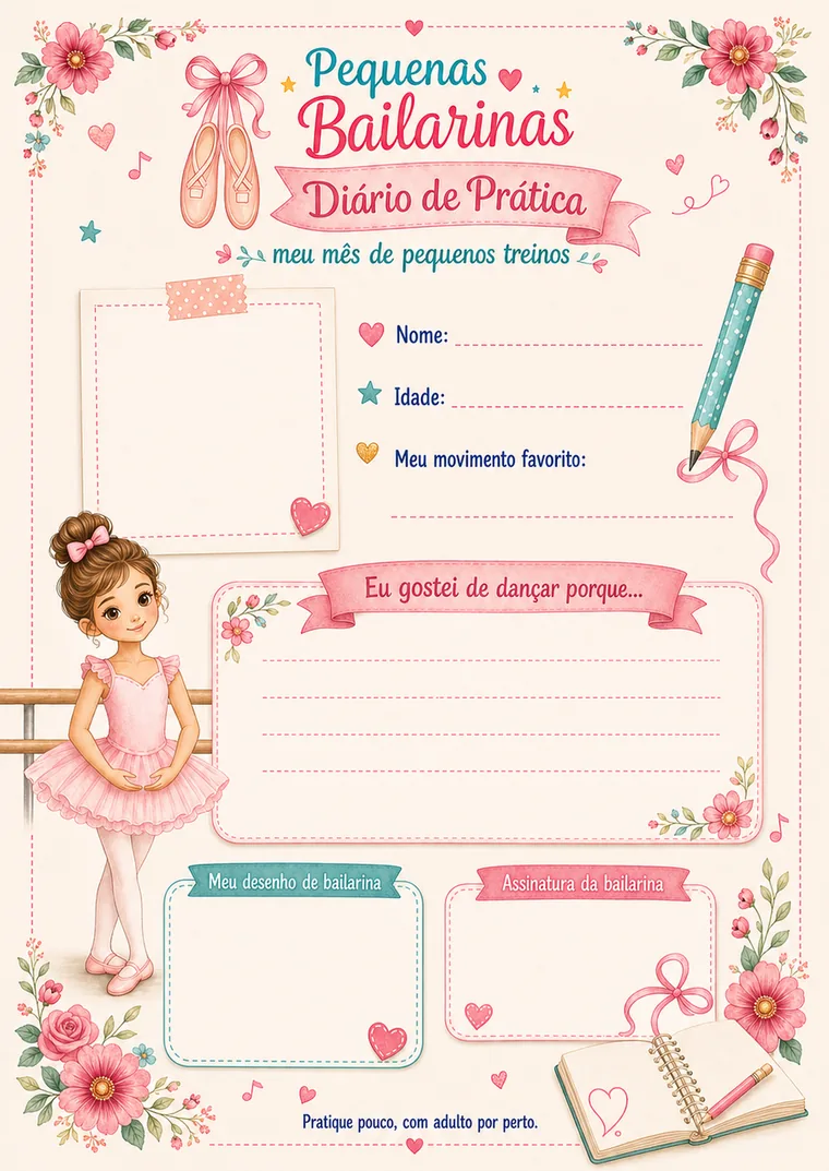 Bônus diário de prática Pequenas Bailarinas